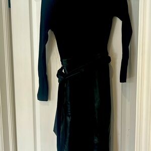 NWT black faux leather her dress size 12